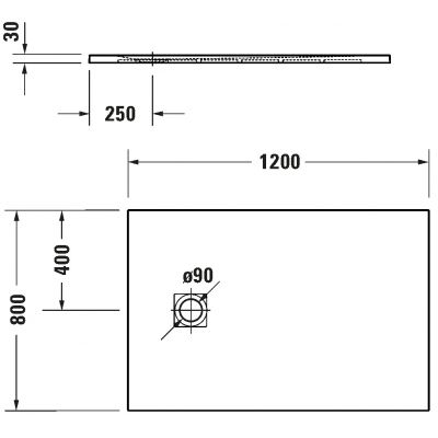 Duravit Sustano brodzik prostokątny 120x80 cm greige mat 720276640000000