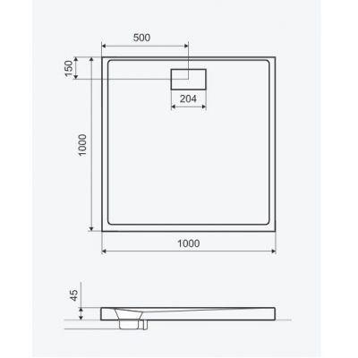 Excellent Zero brodzik kwadratowy 100x100 cm biały BREX.1202.100.100.WHN