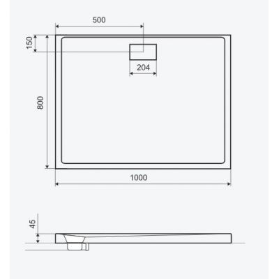 Excellent Zero brodzik prostokątny 100x80 cm biały BREX.1203.100.080.WHN