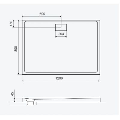 Excellent Zero brodzik prostokątny 120x80 cm biały BREX.1203.120.080.WHN