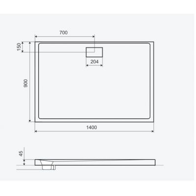 Excellent Zero brodzik prostokątny 140x90 cm biały BREX.1203.140.090.WHN