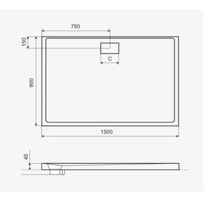 Excellent Zero brodzik prostokątny 150x90 cm biały BREX.1203.150.090.WHN