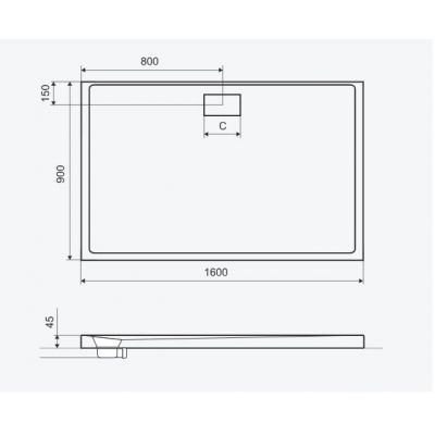 Excellent Zero brodzik prostokątny 160x90 cm biały BREX.1203.160.090.WHN