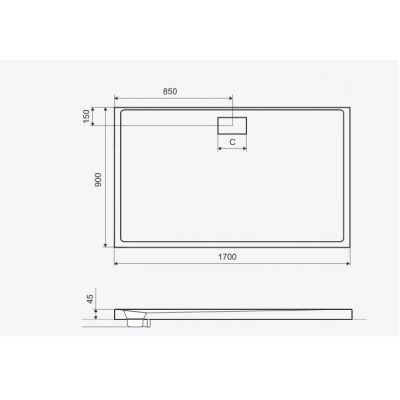 Excellent Zero brodzik prostokątny 170x90 cm biały BREX.1203.170.090.WHN