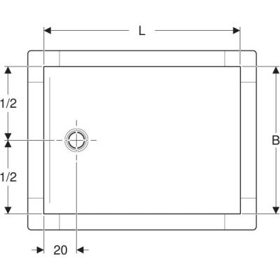 Geberit CleanFloor30 brodzik prostokątny 120x90 cm biały mat 551.114.00.1