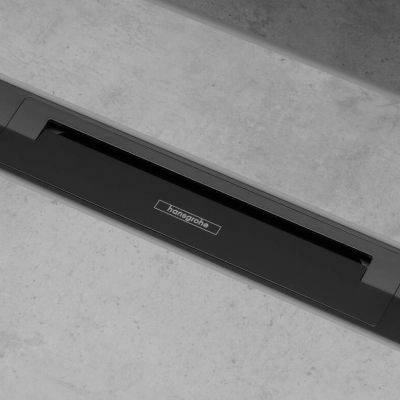 Zestaw Hansgrohe Raindrain Flex odpływ liniowy 80 cm czarny mat (56044670, 01000180)