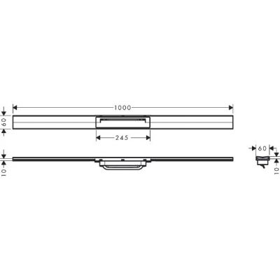 Hansgrohe Raindrain odpływ prysznicowy 100 cm czarny-chrom 56046340