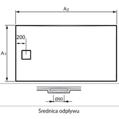 Huppe EasyFlat brodzik prostokątny 140x80 cm biały EF0205083