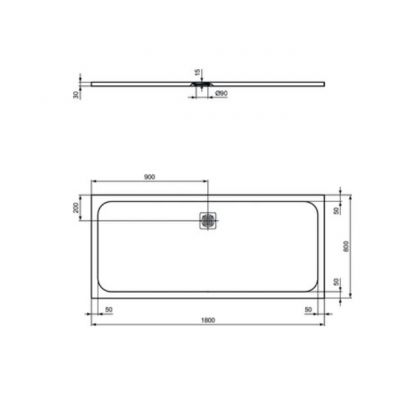 Ideal Standard Ultra Flat S brodzik prostokątny 180x80 cm biały K8304FR