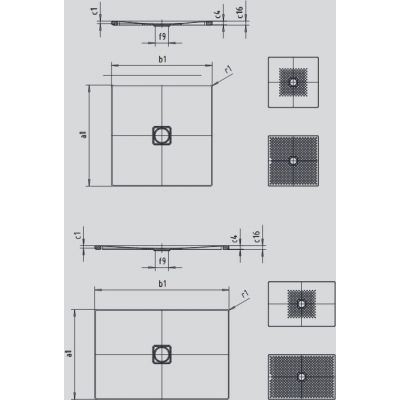 Kaldewei Conoflat brodzik 120x120 cm kwadratowy z nośnikiem ze styropianu model 790-5 czarny 466047980701