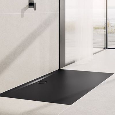 Kaldewei Superplan Zero brodzik 90x120 cm prostokątny z obniżonym nośnikiem ze styropianu model 1554-5 czarny mat 355447980676