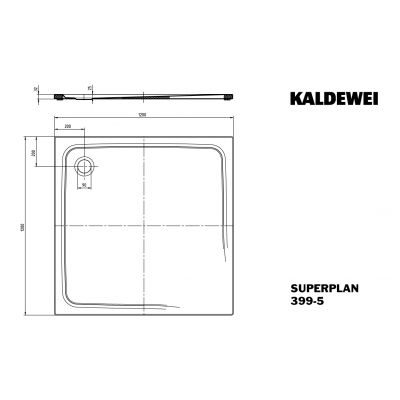 Kaldewei Superplan brodzik 120x120 cm kwadratowy model 399-5 biały 447147980001