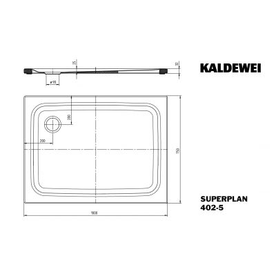 Kaldewei Superplan brodzik 100x75 cm prostokątny model 402-5 biały 430247980001