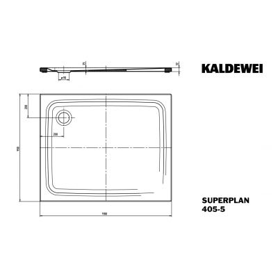 Kaldewei Superplan brodzik 110x90 cm prostokątny model 405-5 biały 430547980001