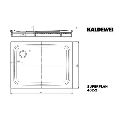 Kaldewei Superplan brodzik 75x100 cm prostokątny z nośnikiem ze styropianu model 402-2 biały 430248040001