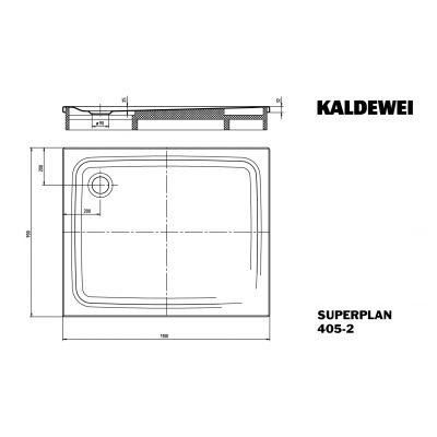 Kaldewei Superplan brodzik 90x110 cm prostokątny z nośnikiem ze styropianu model 405-2 biały 430548040001