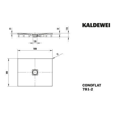 Kaldewei Conoflat brodzik 80x100 cm prostokątny z nośnikiem ze styropianu model 781-2 biały 465148040001