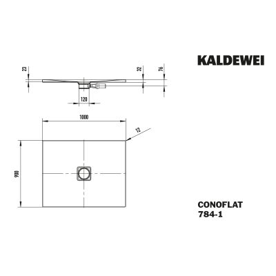 Kaldewei Conoflat brodzik 90x100 cm prostokątny model 784-1 biały 465400010001
