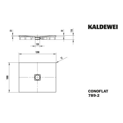 Kaldewei Conoflat brodzik 100x120 cm prostokątny z nośnikiem ze styropianu model 789-2 biały 465948040001