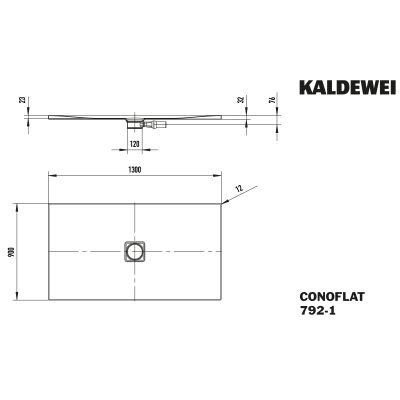 Kaldewei Conoflat brodzik 90x130 cm prostokątny model 792-1 biały 466200010001