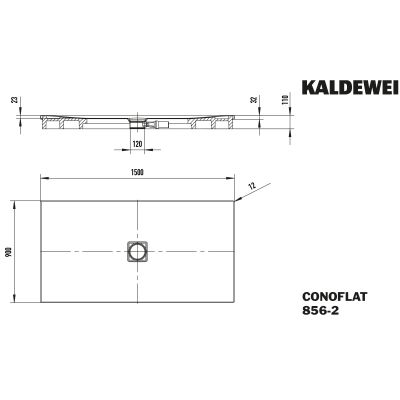 Kaldewei Conoflat brodzik 90x150 cm prostokątny z nośnikiem ze styropianu model 856-2 biały 467248040001