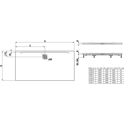 Laufen Pro brodzik 180x80 cm prostokątny kompozyt Marbond biały H2109550000001