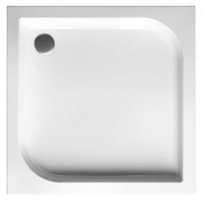 Polimat Tenor brodzik 80x80 cm kwadratowy biały 00314