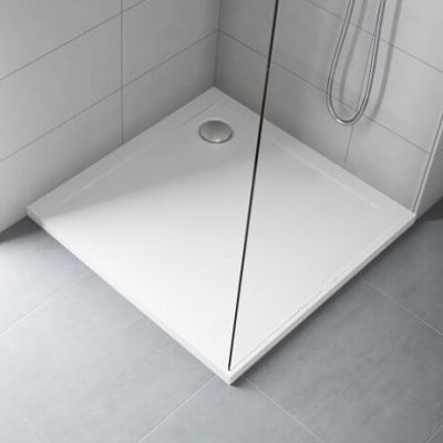 Polimat Geos brodzik 100x100 cm kwadratowy biały 00426