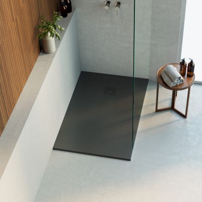 Lavaberg Thor brodzik kwadratowy 80x80 cm czarny PTH_08_08_NE