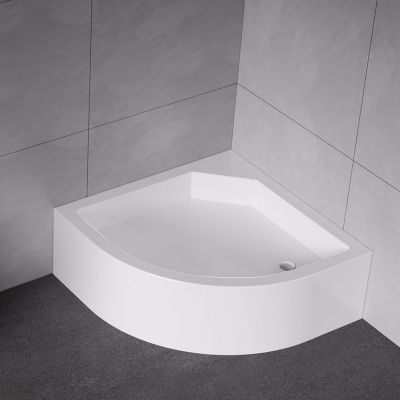New Trendy Artus brodzik półokrągły 90x90 cm biały B-0364