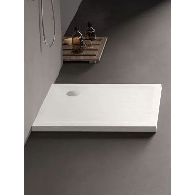 New Trendy Mild Stone brodzik 90x90 cm kwadratowy biały B-0542