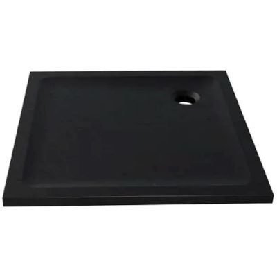 New Trendy Mild Stone brodzik 90x90 cm kwadratowy czarny B-0584