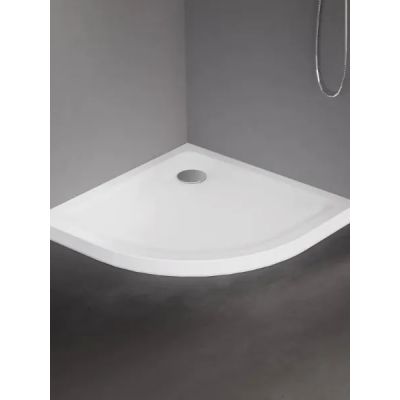 New Trendy Mild brodzik 90x90 cm półokrągły biały B-0622