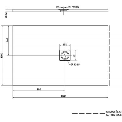 Polysan Flexia brodzik 160x100 cm prostokątny biały 72920