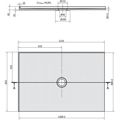 Polysan Mirai brodzik 120x80 cm prostokątny lewy biały 73177