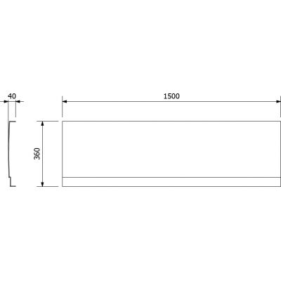 Polysan Deep Plain Nika obudowa do brodzika 150 cm frontowa biała 73201