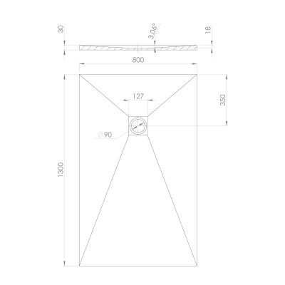 Polysan Treneca brodzik prostokątny 130x80 cm beżowy 84303.81