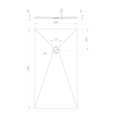 Polysan Treneca brodzik prostokątny 150x80 cm biały 84305.11