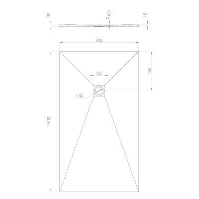 Polysan Treneca brodzik prostokątny 160x90 cm beżowy 84311.81