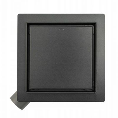 Rea Neo&Pure Black Pro odpływ prysznicowy 15x15cm liniowy czarny REA-G0652