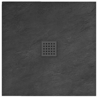 Rea Rock brodzik 100x80 cm prostokątny czarny REA-K4578