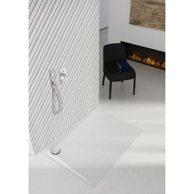 Schedline Libra brodzik 80x120 cm prostokątny biały kamień 3SP.L1P-80120/B/ST