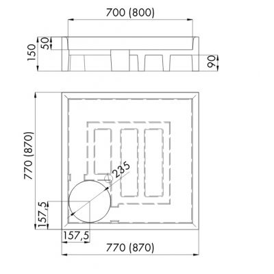 Schedpol Stabilsound nośnik styropianowy do brodzika 90 cm 2.047