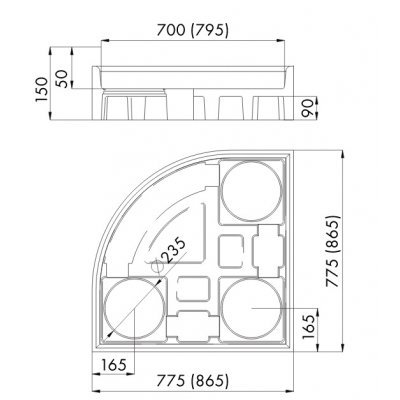 Schedpol Stabilsound nośnik styropianowy do brodzika 90 cm 2.049