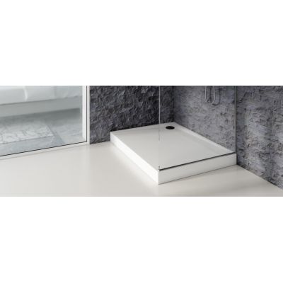 Schedpol Solido brodzik prostokątny z syfonem 100x80 cm biały 3.1465