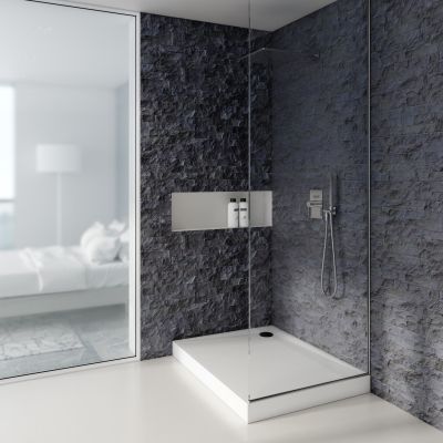 Schedpol Solido brodzik prostokątny z syfonem 100x80 cm biały 3.1465