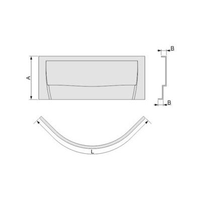 Obudowa do brodzika półokrągłego typ OBP/EkoPlus 80 x 80 x 25 cm Sanplast Eko Plus 625-131-0220-10-000