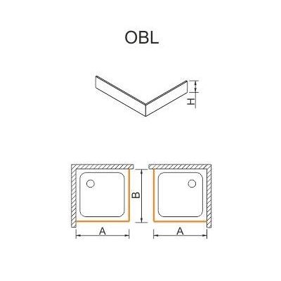 Sanplast obudowa brodzika OBL 80x120x12,5 cm 625-401-1350-01-000