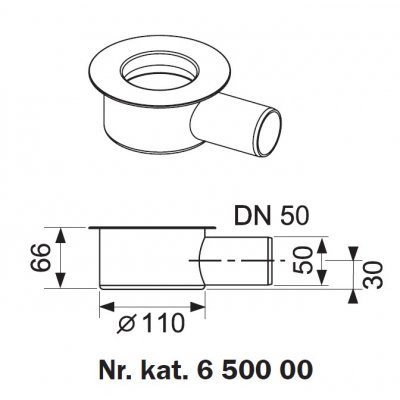 Tece Drainline kolano odpływowe z syfonem 95 mm 650000