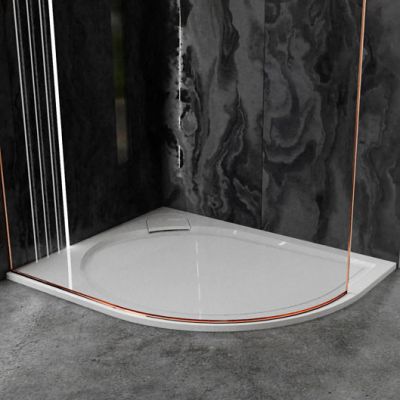 Vayer Virgo brodzik 120x80 cm półokrągły antypoślizgowy biały 120.080.001.2-2.X.0.0.0
